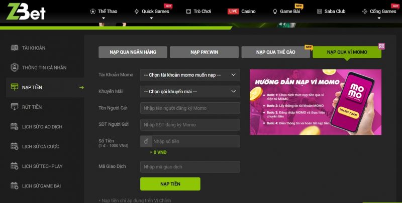 Hỗ trợ thanh toán đa kênh từ ngân hàng, thẻ cào điện thoại, ví Momo